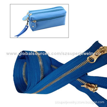 Bags long chain metal zipper